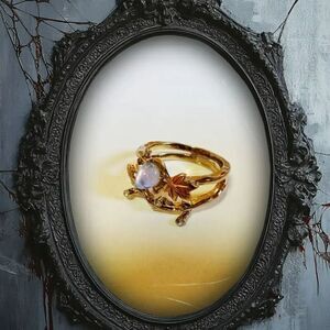 NIB - East Sweet Baby Natural Stone Hammered Copper Ring - Size 7